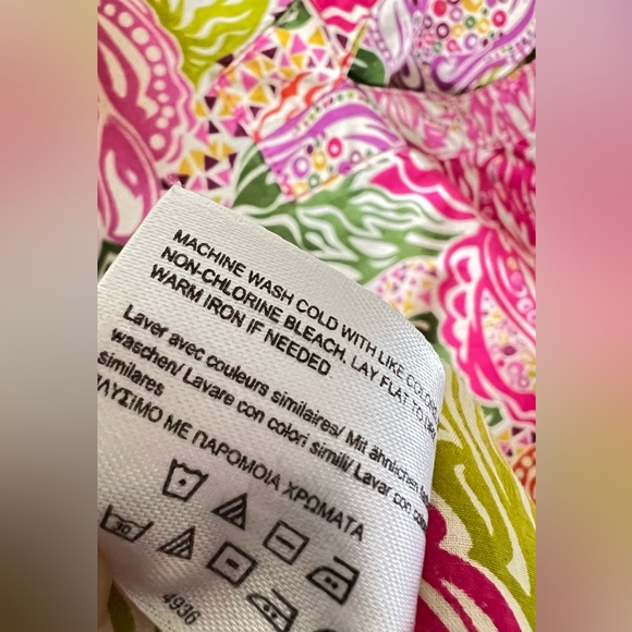 Brooks Brothers Liberty Arts Print and Green Floral Print Tunic Size Medium - Picture 11 of 12